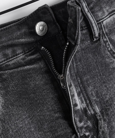 【 インパン裏地付き 】レースアップマイクロデニムミニスカパン ／ Lace-up micro denim mini skirt pants
