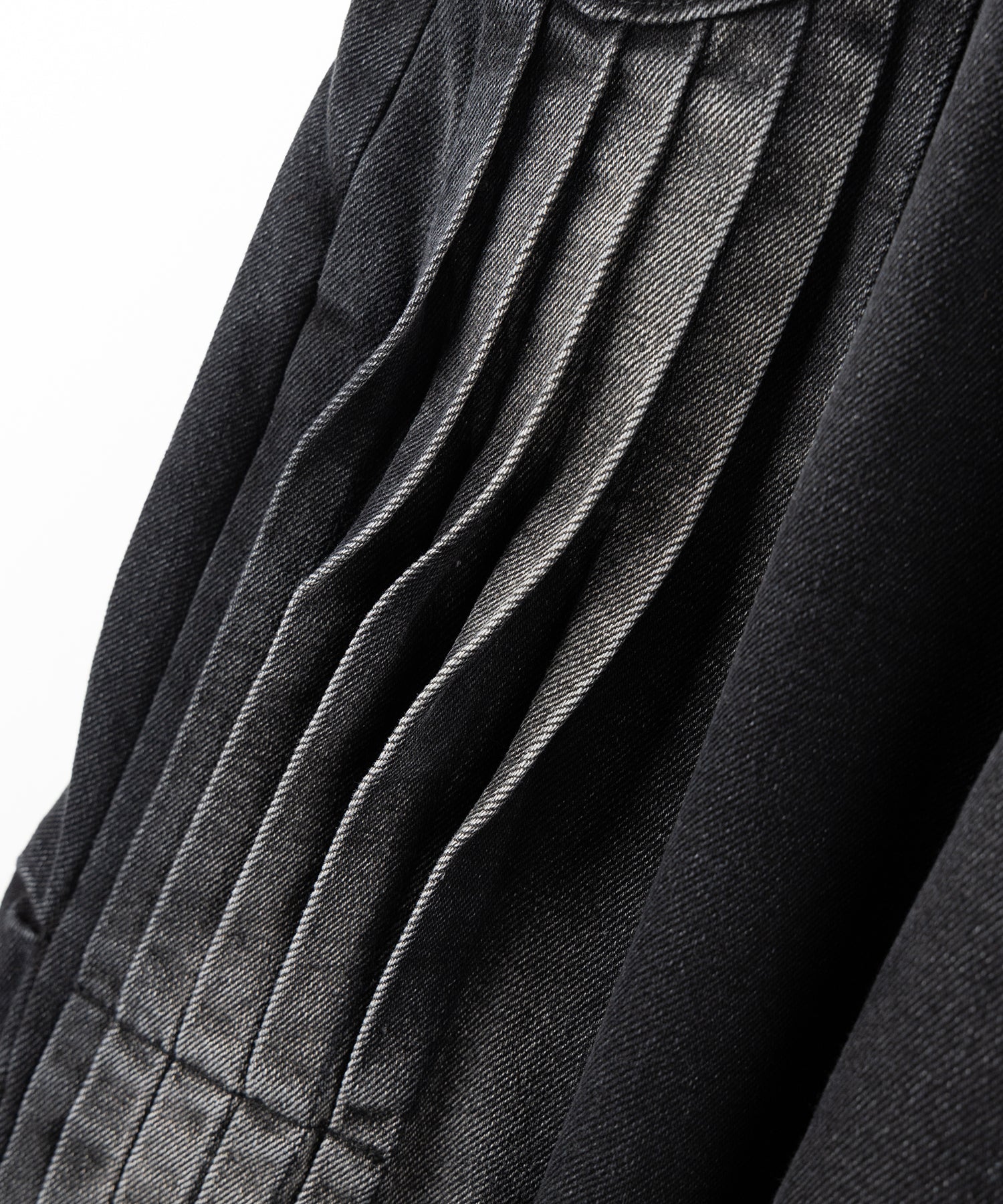 【 ４size 】カーゴプリーツブラックヴィンテージワイドデニム ／cargo pleated black vintage wide denim