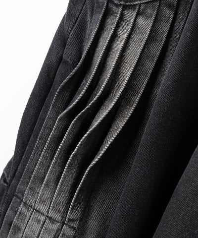 【 ４size 】カーゴプリーツブラックヴィンテージワイドデニム ／cargo pleated black vintage wide denim