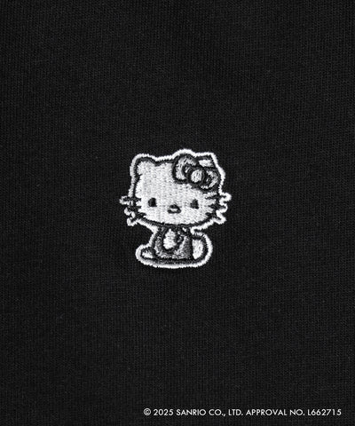 【 HELLO KITTY × me+em select 】ハローキティミニ刺繍チビＴシャツ ／ Hello Kitty mini embroidery chibi T-shirt 【セットアップ着用可能 】