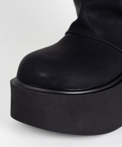 【 ２color 】ベルテッドヴィンテージ厚底カバーロングブーツ ／belted vintage platform cover long boots