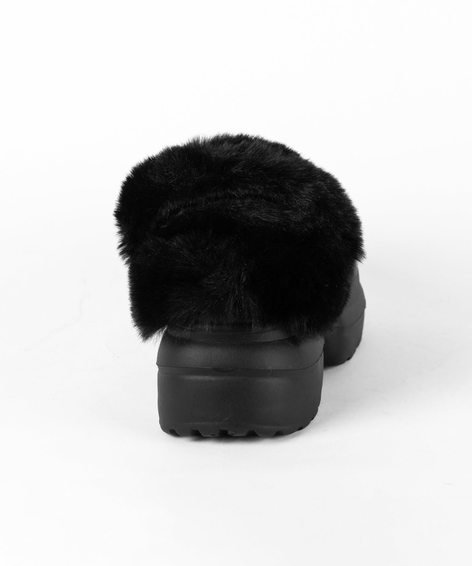 フェイクファー厚底クロッグサンダル ／ Fake fur platform clog sandals