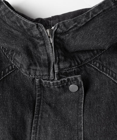 【 ２color 】ヴィンテージデニムダブルジップフードブルゾン ／ vintage denim double zip hoodie blouson