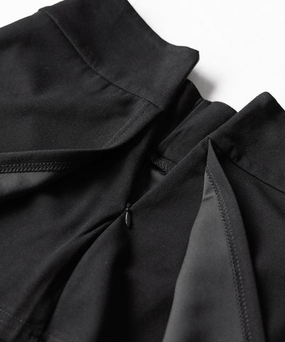 【 ２color ／ ３size 】サイドスリットレイヤードスウェットミニスカパン ／ side slit layered sweat mini skirt pants