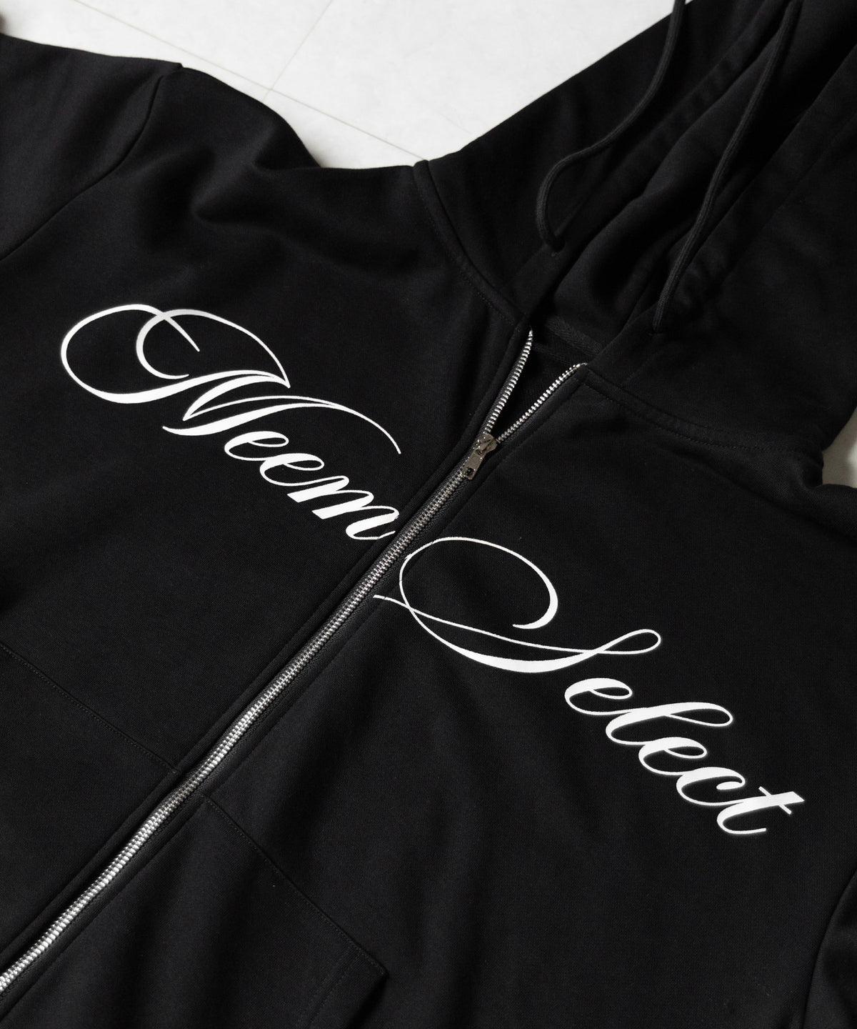 【 セットアップ可能 】レタリングロゴプリントダブルジップビッグパーカー ／ lettering logo print double zip BIG hoodie