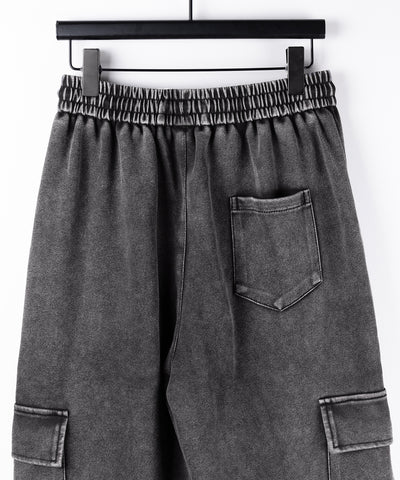 【 裾絞り可能２WAY 】ピグメントヴィンテージタックカーゴスウェットパンツ ／ pigment vintage tuck cargo sweatpants