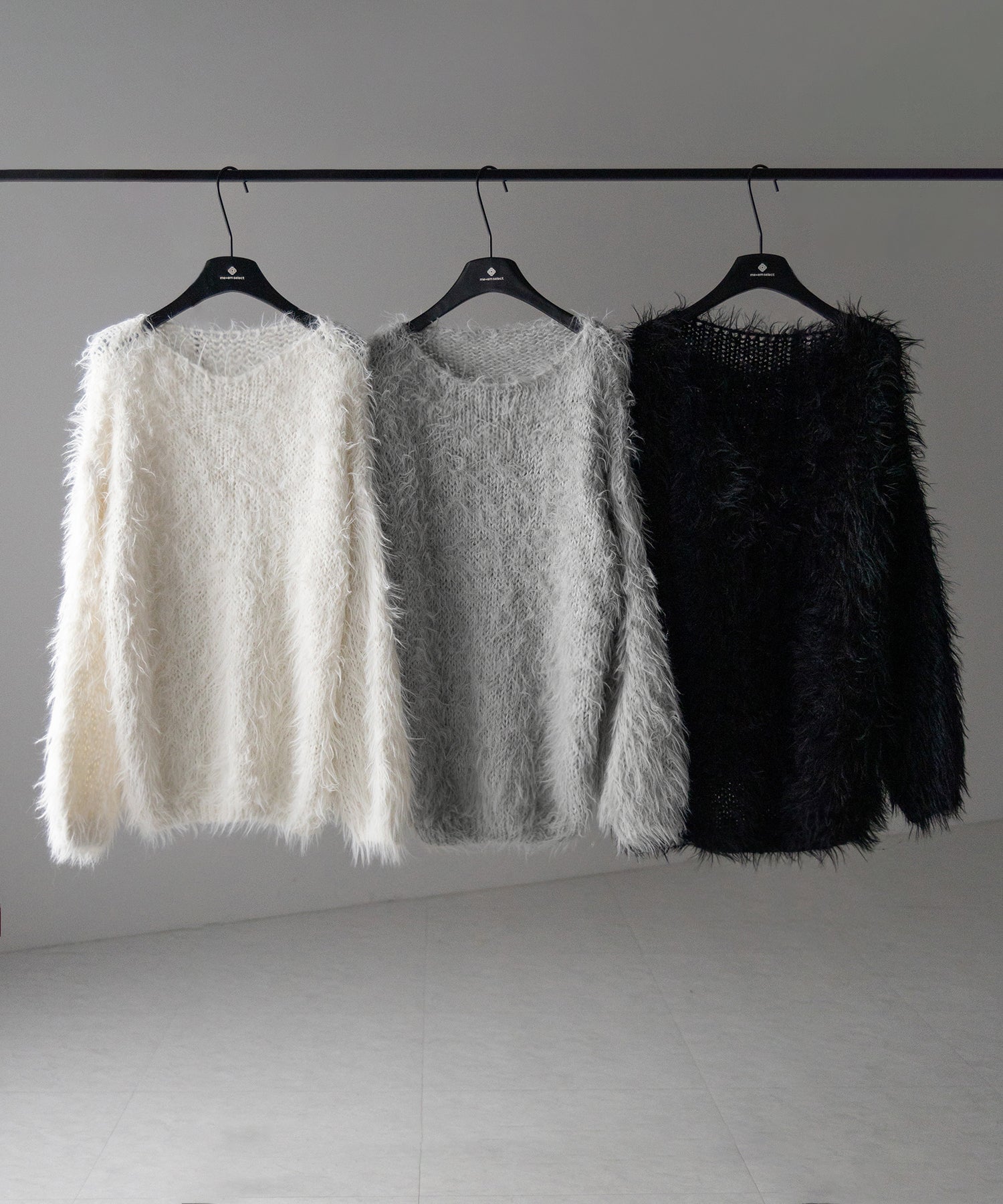 【 ３color 】フラッフィーシャギーボリュームニットミニワンピース ／ fluffy shaggy volume knit mini onepiece