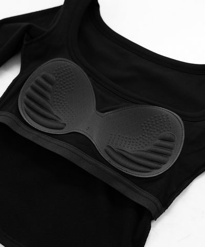 【 オフショル可能な２ＷＡＹ ／ カップ付き 】裏起毛スクエアネックぴちカットソートップス ／ urakimo square neck pichi cutsew tops