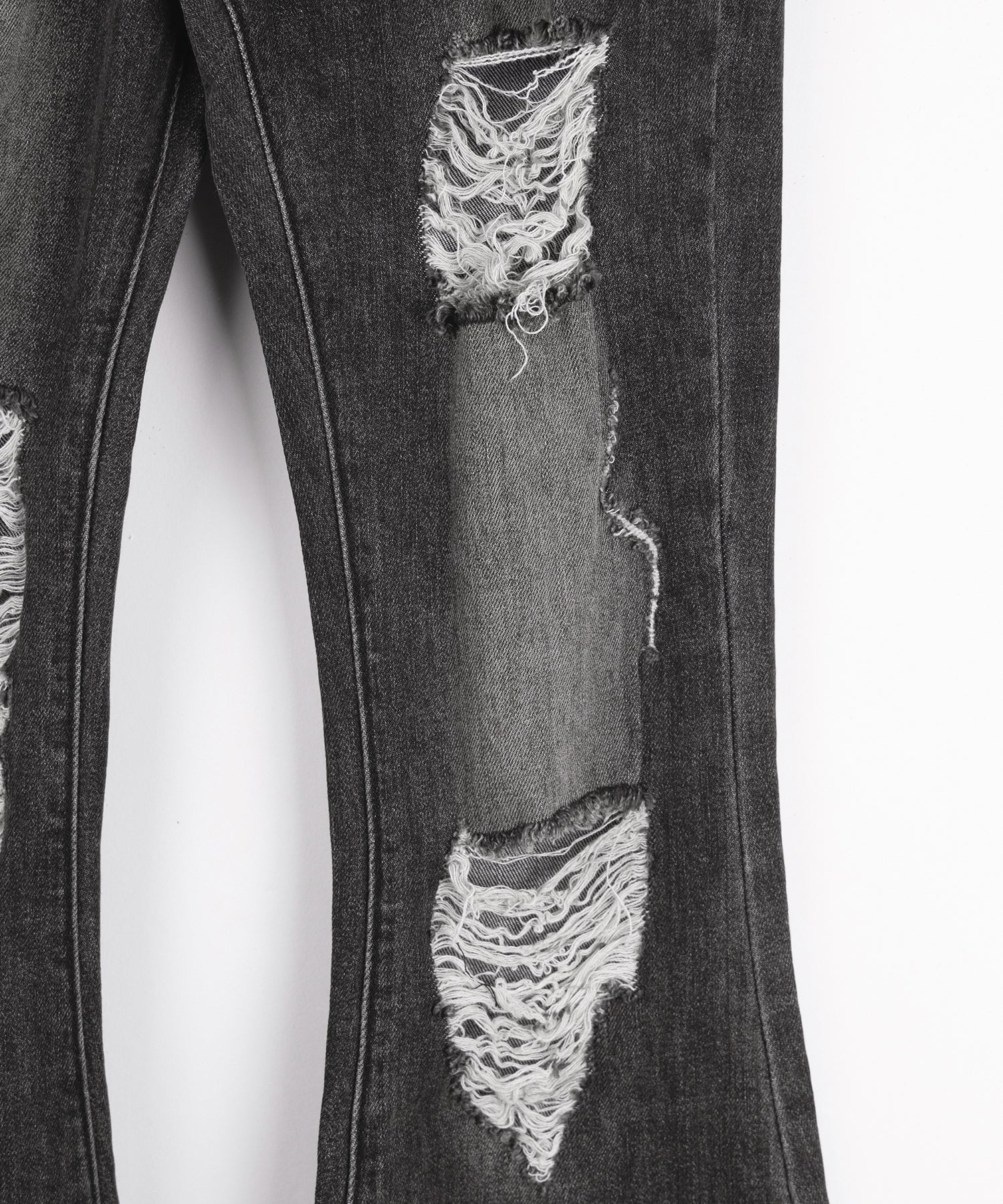 クラッシュダメージヴィンテージフレアデニム ／ crush damage vintage flare denim
