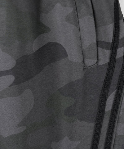 【 裾絞り可能２WAY 】カモフラヴィンテージサイドラインタックワイドスウェットパンツ ／ camouflage vintage side line tuck wide sweatpants