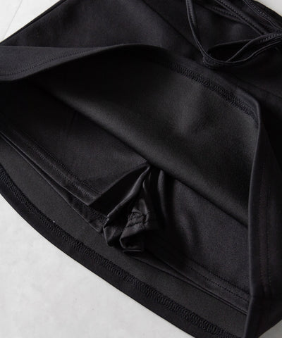 【 インパン裏地付き 】ストリングリボンミニスカート ／ string ribbon mini skirt