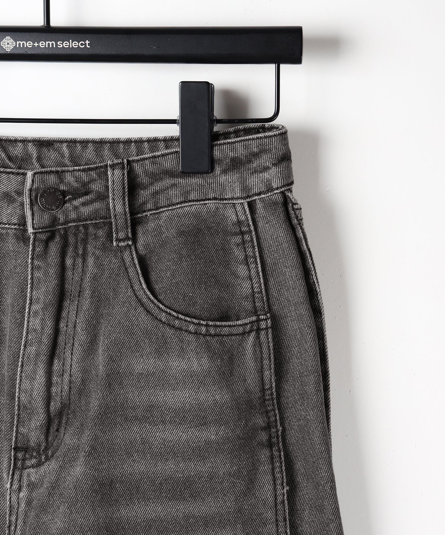 【 ３color ／ ４size 】サイドタック切替ハイウエストストレートデニム ／side tack kirikae highwaist straight denim