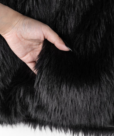 【 ポケット付 】スタンドネックジップアップフェイクファーベスト ／ stand neck zipup fake fur vest