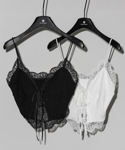ダブルリボンレースレイヤードキャミソール ／ double ribbon lace layered camisole