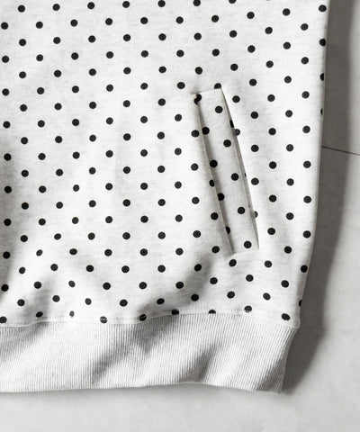 胸ロゴ刺繍ドットラインオーバースウェットブルゾン ／ chest logo embroidery side dot line over sweat blouson