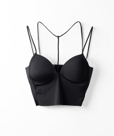 【 ２点セット 】Y-ストラップスリムギャザーレイヤードトップス ／ Y-strap slim gather layered tops