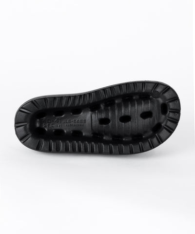 厚底ボリュームソールパフィースライドサンダル／platform volume sole puffy slide sandals