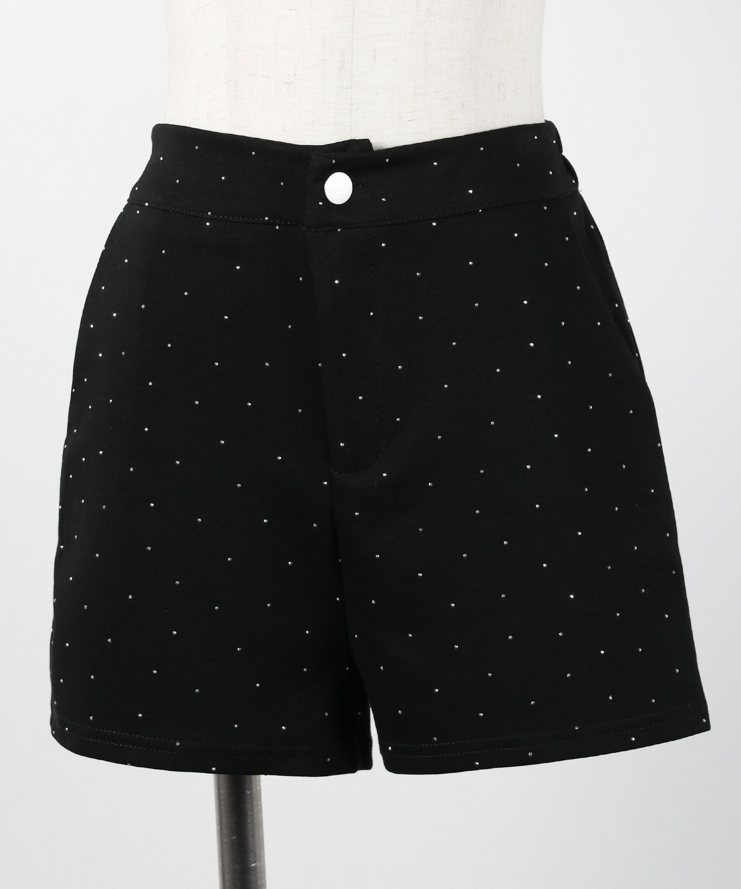 【 セットアップ 】ラインストーンベアトップ＋ハイウエストショートパンツ SET ／ 【 SETUP 】Rhinestone bare tops ＋ high waist short pants SET
