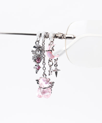 カスタムチャームリムレスメガネ ／custom charm rimless glasses
