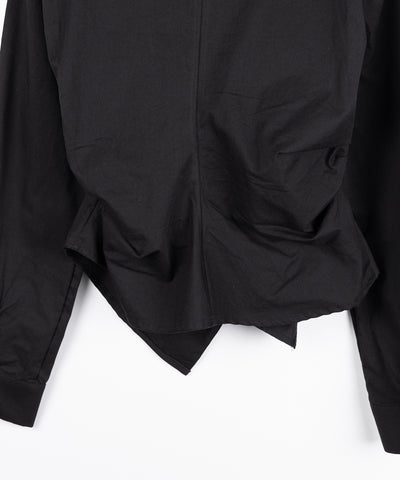タックレイヤードアシンメトリーミディシャツ ／ tuck layered asymmetry midi shirts