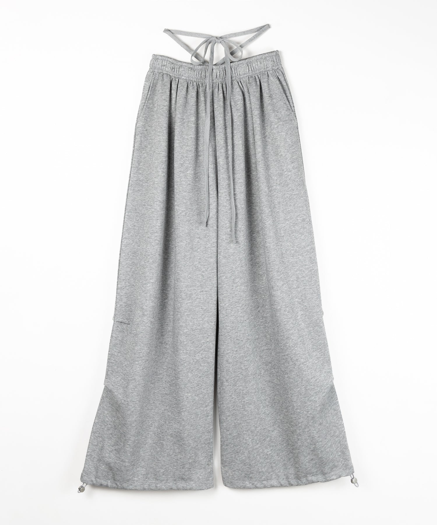 【先行販売】ウエストストリングタックワイドスウェットパンツ