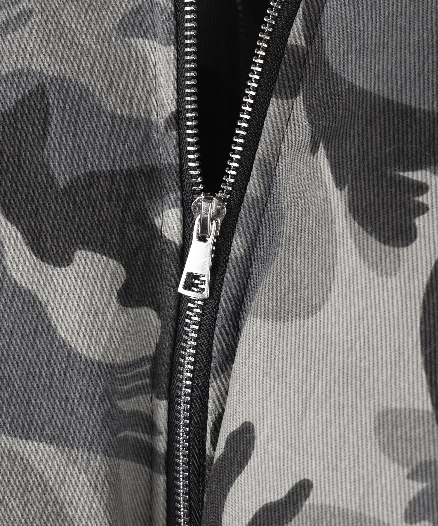 カモフラフェイクファーフーディ中綿ジャケット ／ camouflage fake fur hoodie down jacket