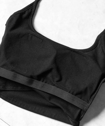 フロントリボンレイヤードトップス ＋ ホルターキャミ  ＳＥＴ  ／ front ribbon layered tops ＋ halter camisole SET
