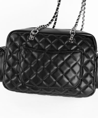 【 ２WAY 】Ｍロゴフェイクレザーキルティングチェーンショルダーバッグ ／ M logo fake leather quilting chain shoulder bag