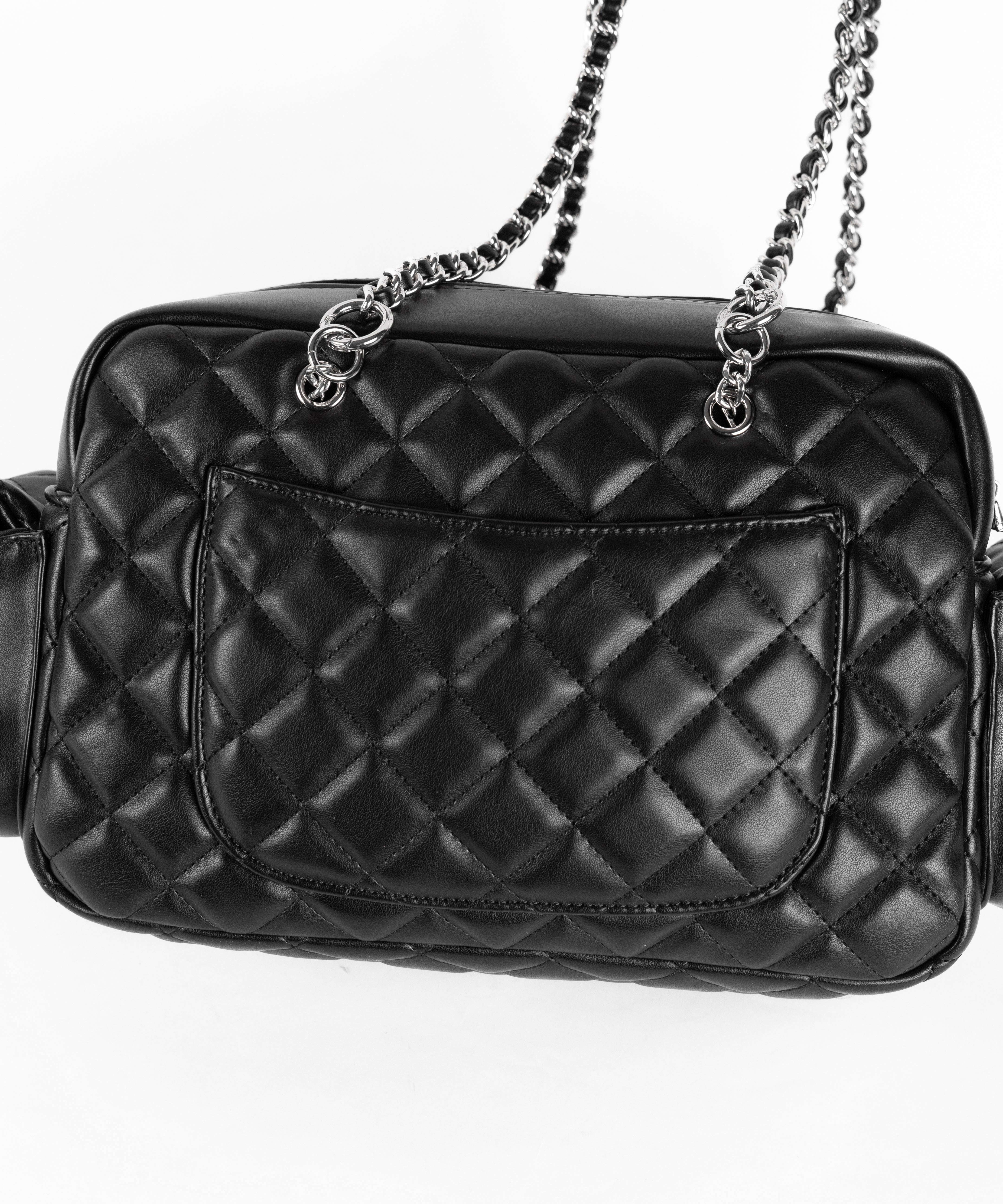 【 ２WAY 】Ｍロゴフェイクレザーキルティングチェーンショルダーバッグ ／ M logo fake leather quilting chain shoulder bag