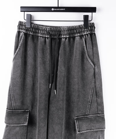 【 裾絞り可能２WAY 】ピグメントヴィンテージタックカーゴスウェットパンツ ／ pigment vintage tuck cargo sweatpants