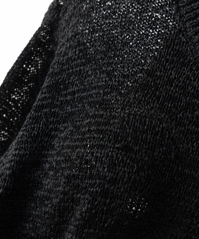 【 ３color 】ダメージシアーニットショートカーディガン ／ damage sheer knit short cardigan