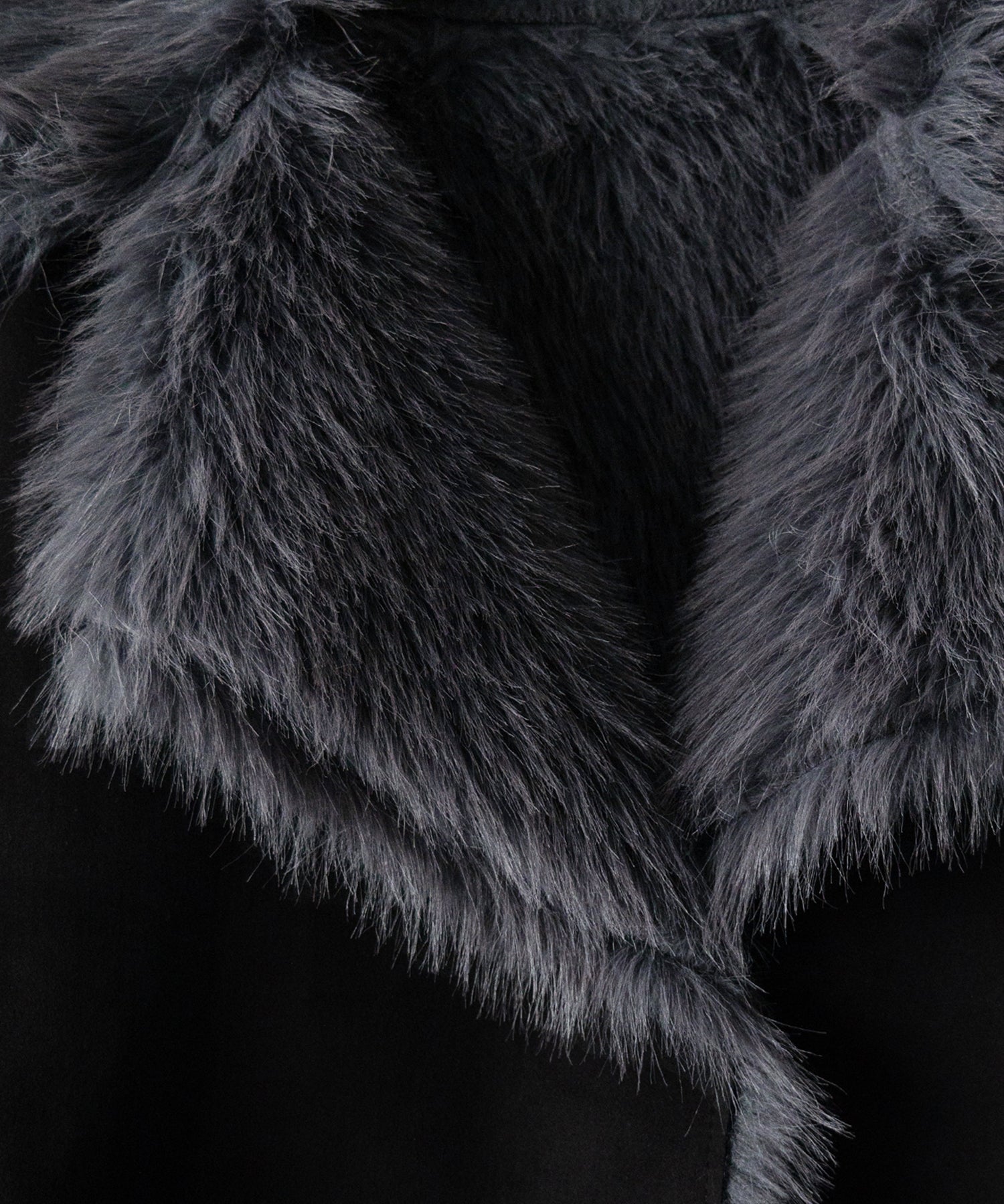 【 ２size ／ ２color 】 配色フェイクファースウェードムートンコート ／ bicolor fake fur suede mouton coat