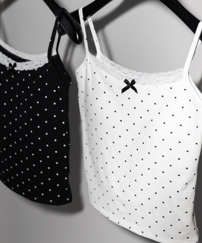 ミニリボンドットレースキャミソール ／ mini ribbon dot lace camisole