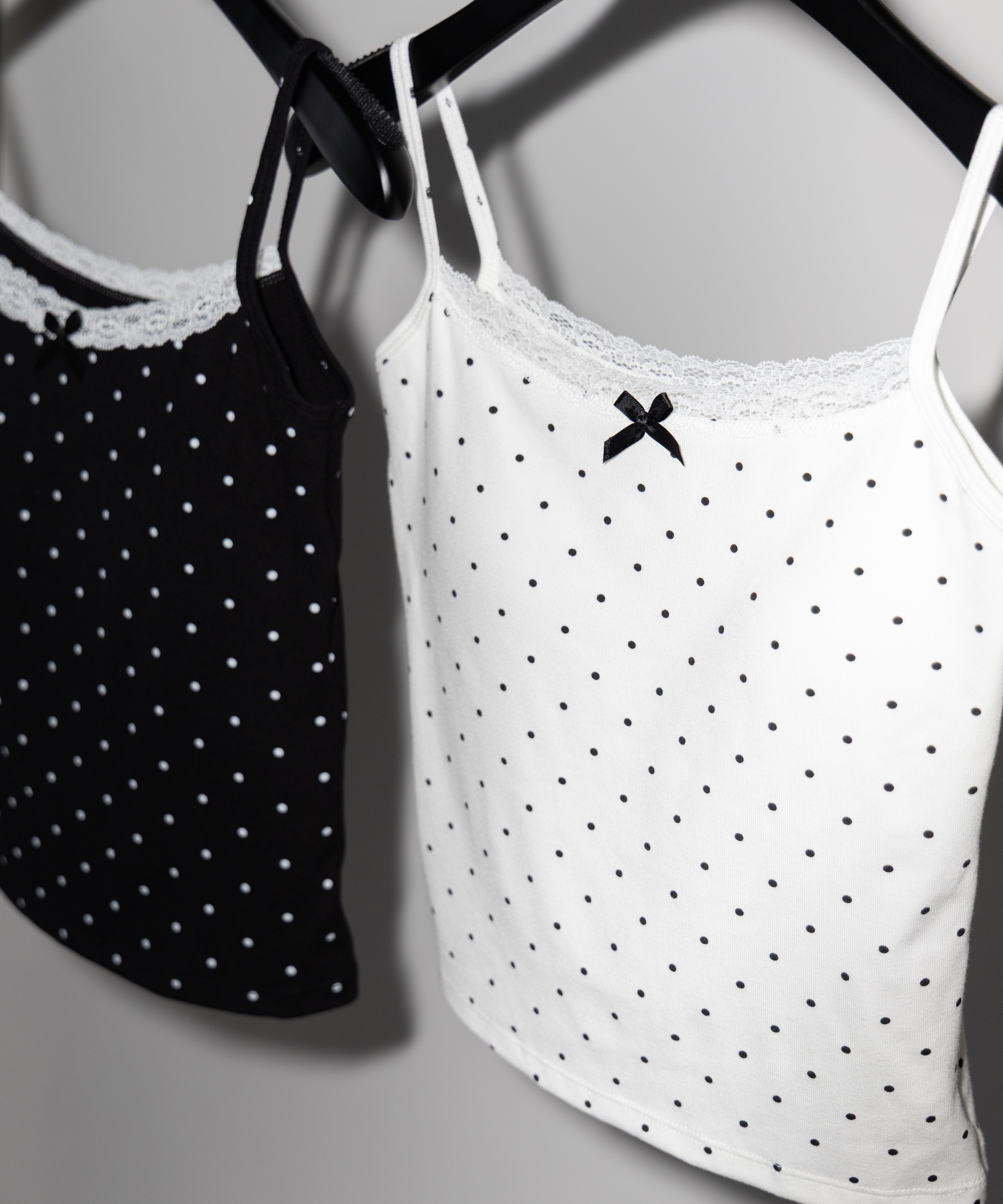 ミニリボンドットレースキャミソール ／ mini ribbon dot lace camisole