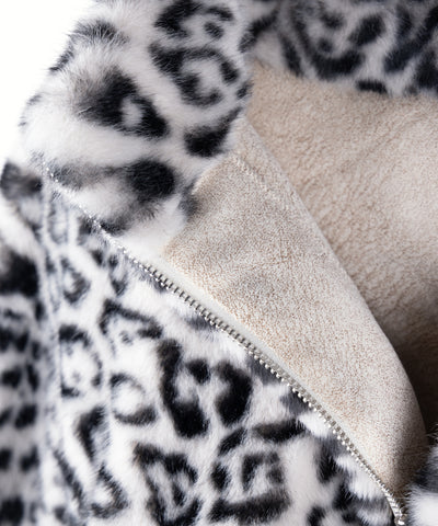 【 限定先行販売 】 leopard zipup  fake fur coat