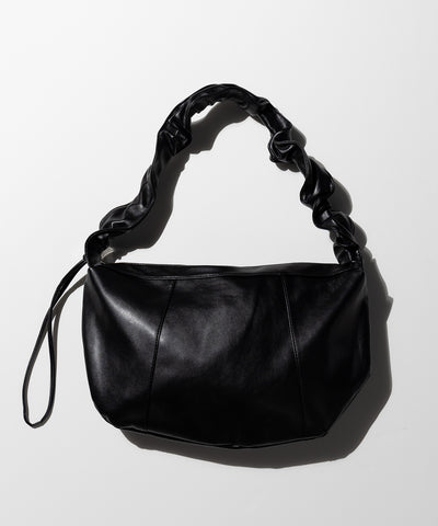 シャーリングハンドルショルダーバッグ ／ shirring handle shoulder bag