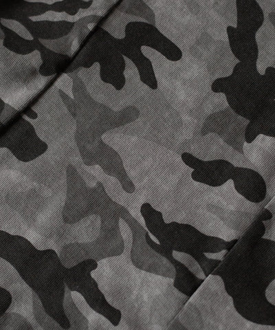 ヴィンテージカモフラカットアウトレースアップワンショルＴシャツ　／ Vintage camouflage cutout laceup one shoulder T-shirt