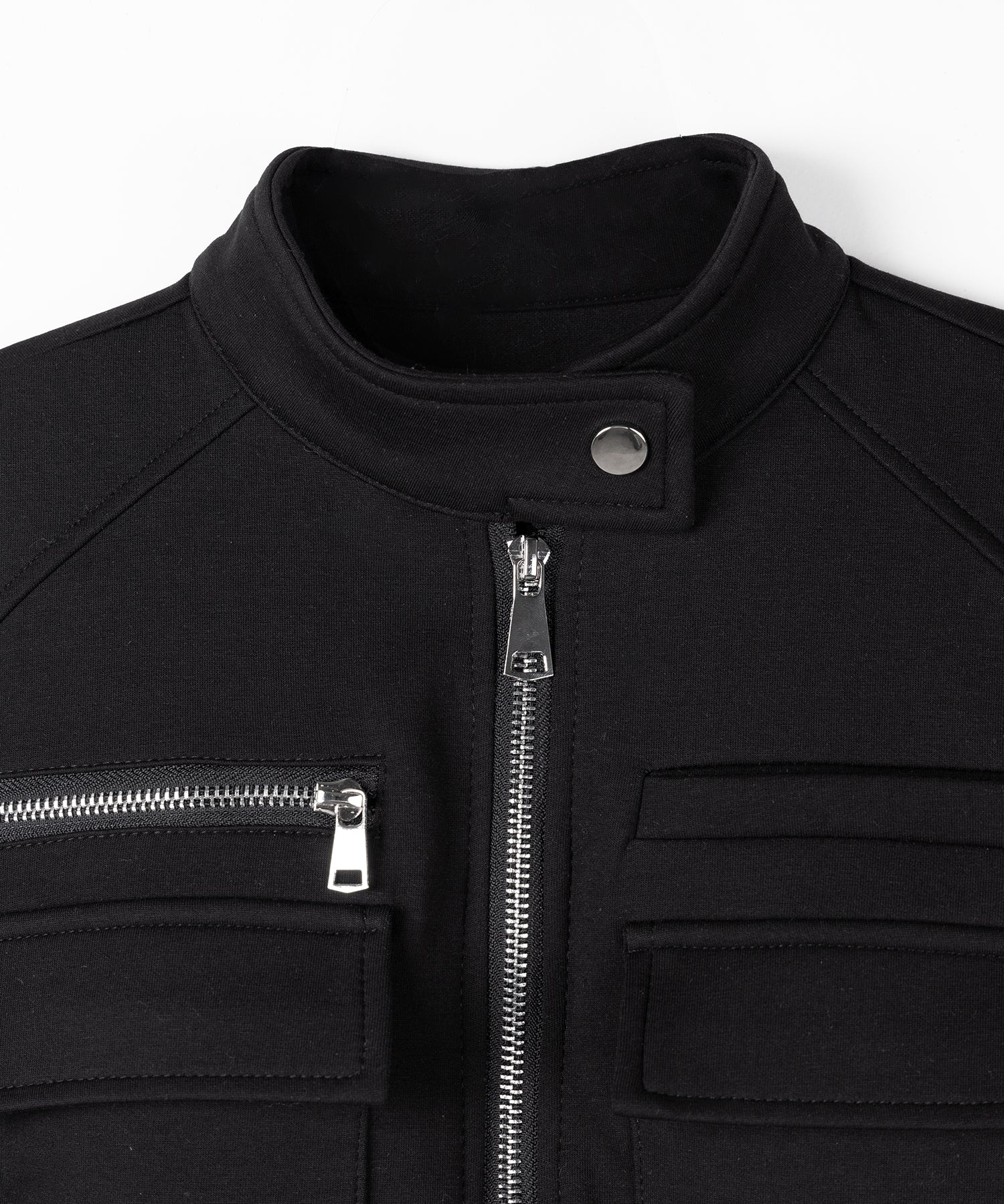 アウトポケットジップアップスリムカットジャケット ／ out pocket zip up slim cut jacket