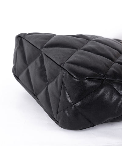 【 A4収納可 】キルティングスクエアチェーンバッグ/ quilted square chain bag