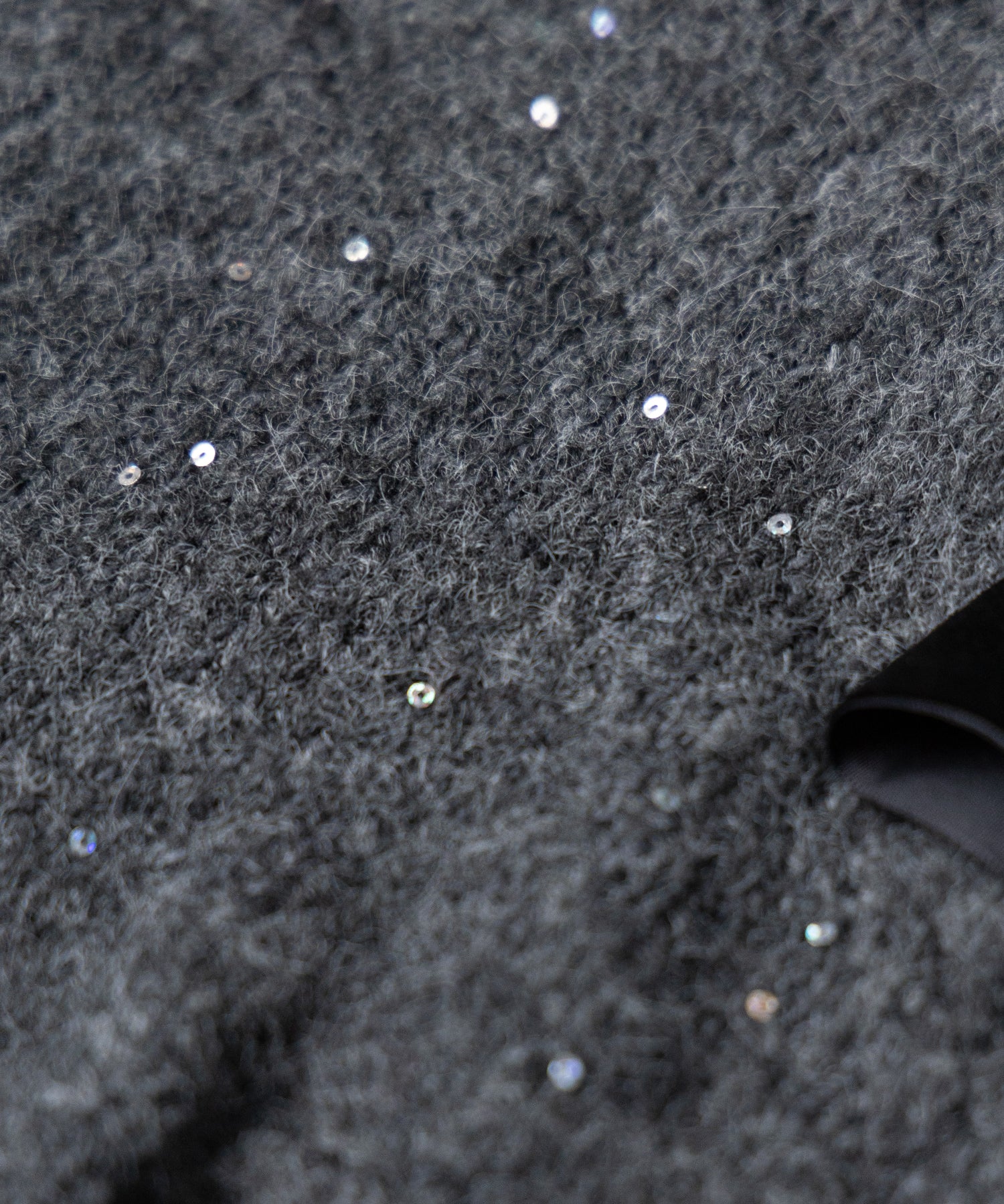 【 ２WAY 】ベロアリボンスパングルオーバーニット ／ velor ribbon spangle over knit