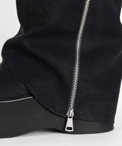 【 ２color 】ベルテッドヴィンテージ厚底カバーロングブーツ ／belted vintage platform cover long boots