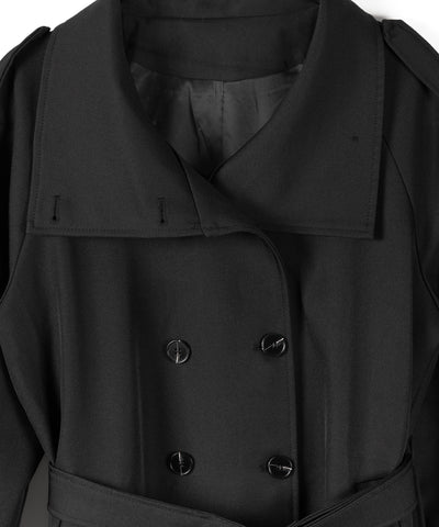 ２WAYスタンドカラーオーバーロングトレンチコート ／ 2WAY stand collar over long trench coat