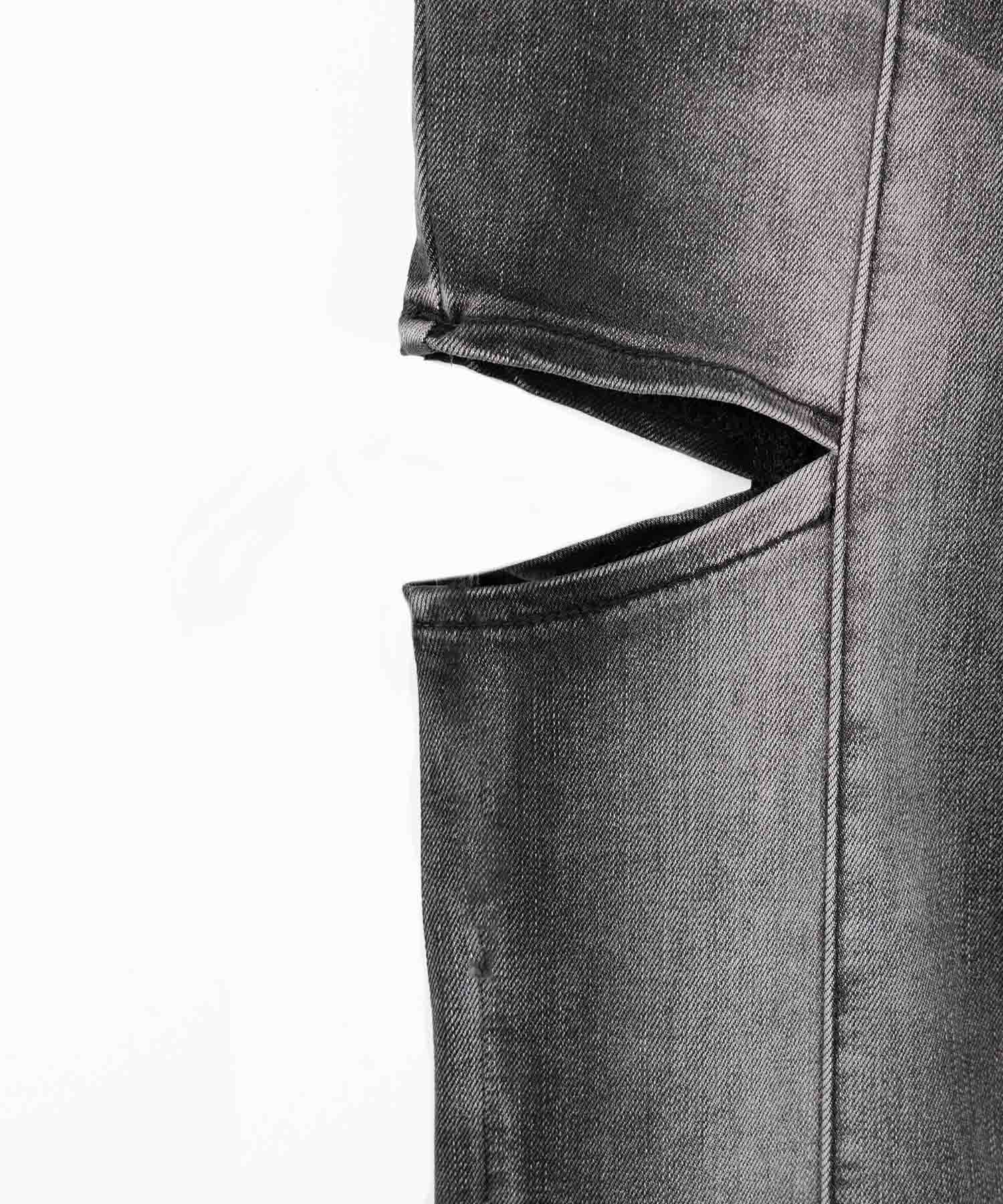 【 ２color ／ ３size 】カットアウトヴィンテージストレッチフレアデニム ／ cutout vintage stretch flare denim