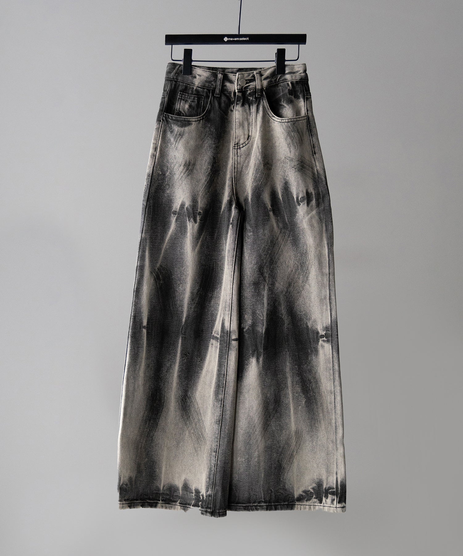 【 ４size 】ヴィンテージタイダイブリーチワイドデニム ／ vintage bleached tie-dye wide denim