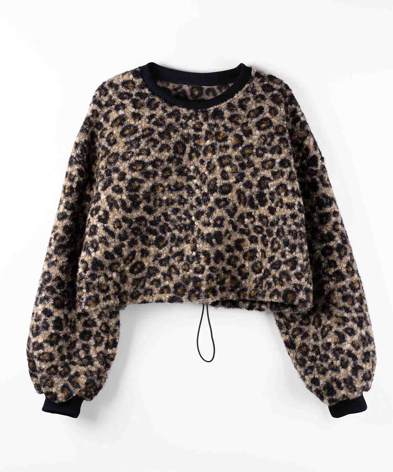 【 ２WAY 】レオパードショートボアプルオーバー ／ 2WAY reopard short boa pullover