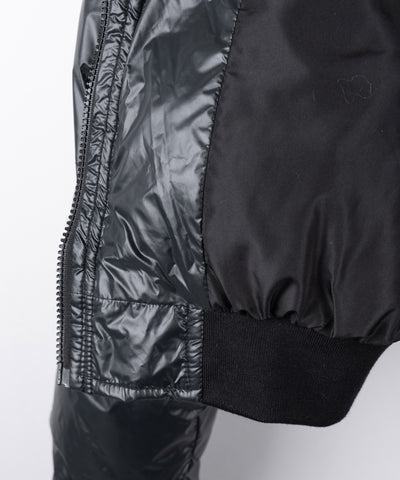 フェイクファー襟レディパフショートダウンジャケット ／ fakefur collar lady puff short down jacket