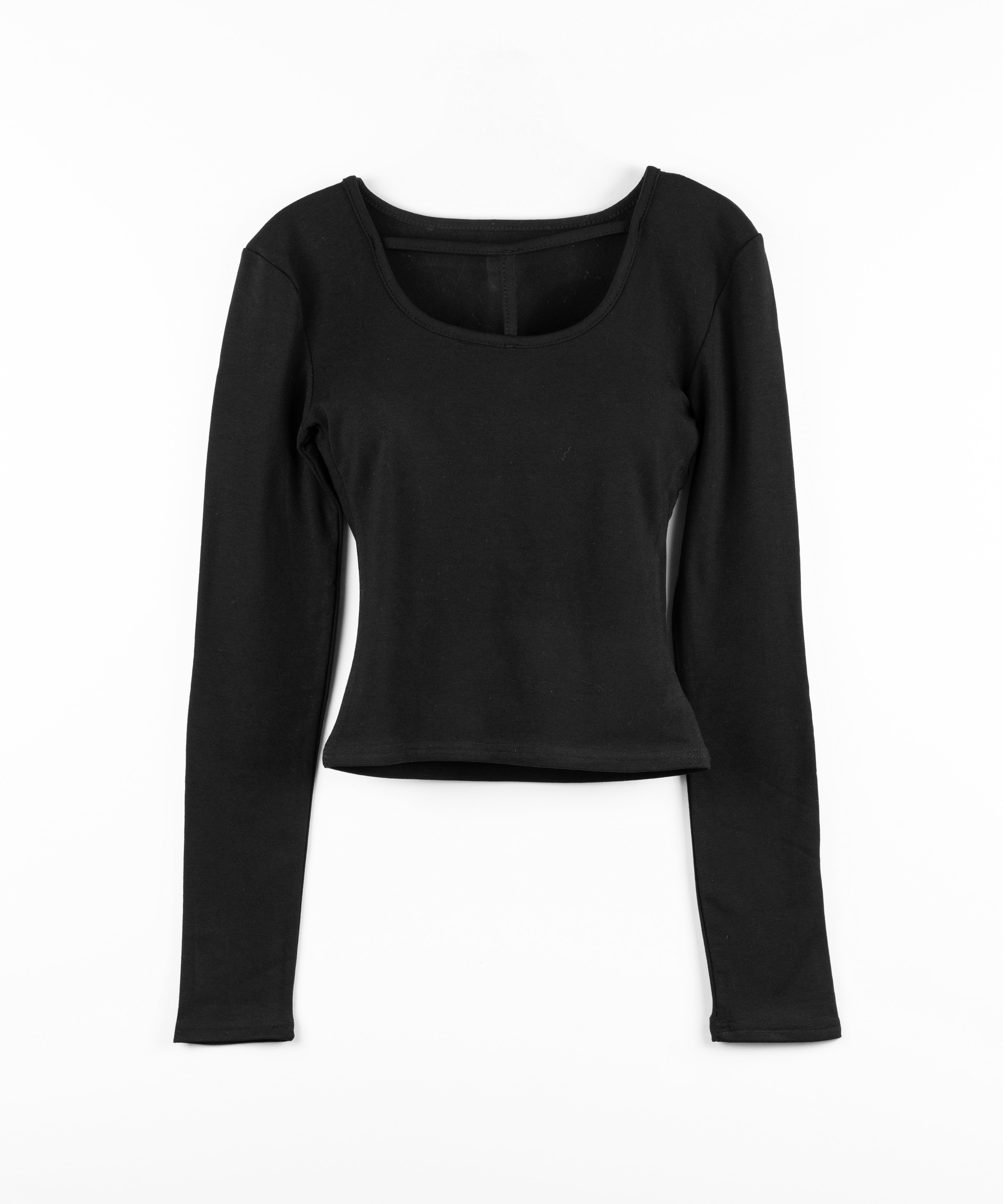 【 裏起毛 】カットアウトストラップスリムカットソートップス ／ cutout strap slim cutsew tops