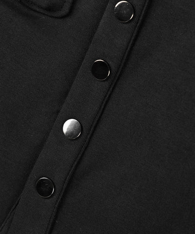 アウトポケットスクエアネック長袖スリムTシャツ ／Out pocket square neck long sleeve slim T-shirt