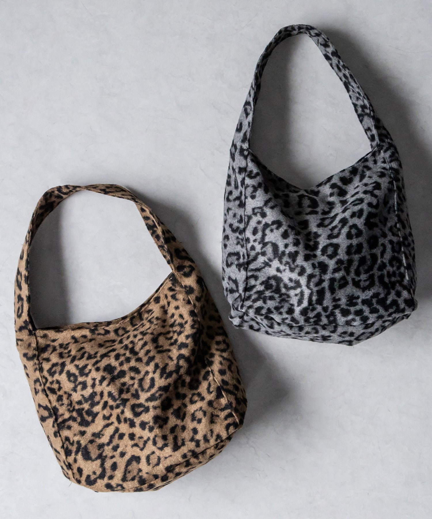 【 ２color 】レオパードワンハンドルショルダートートバッグ ／ leopard onehandle shoulder tote bag