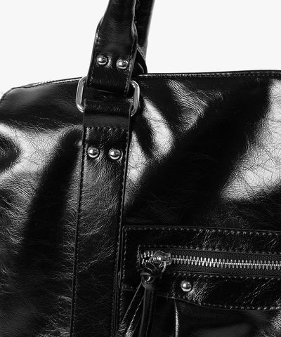 ヴィンテージフェイクレザーボストンエディターズバッグ ／ vintage fake leather boston editors bag